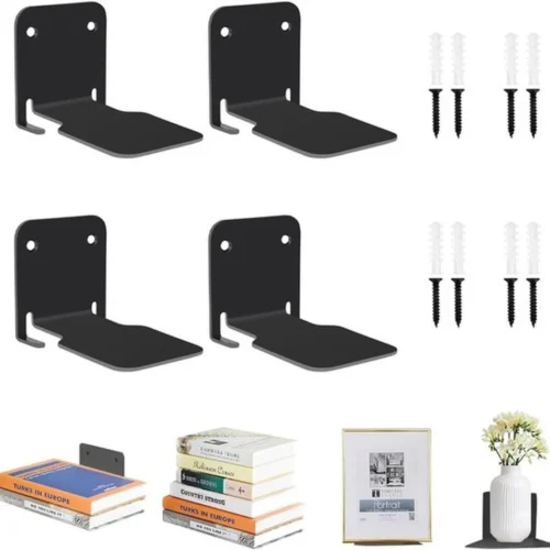 P-87213237153660-20260406081946.webp Unyqoos® Set van 4 onzichtbare zwevende boekenkasten voor stijlvolle wanddecoratie