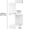 P-87213237153731-20260406081721.webp Unyqoos® Wit hoekrek met vijf niveaus voor stijlvolle wandmontage en decoratie