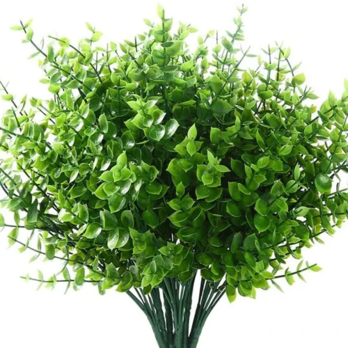 Unyqoos® Set van 8 kunstplanten voor buitengebruik, UV-bestendig en onderhoudsvrij