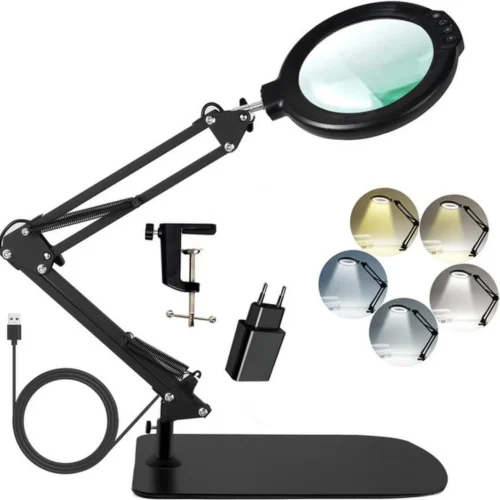 P-87213237170490-20260331100124.webp Unyqoos® Verstelbaar vergrootglas met verlichting en klem voor precisiewerk en lezen