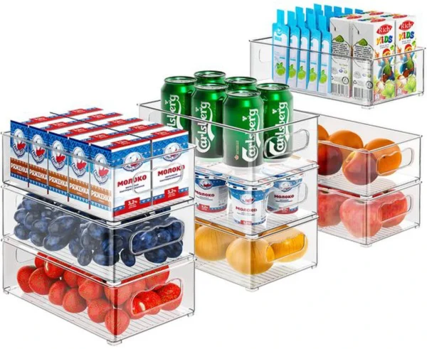 Unyqoos® 9-delige Organizer Set voor Koelkast, Keuken, Vriezer en Kantoor met Drie Maten