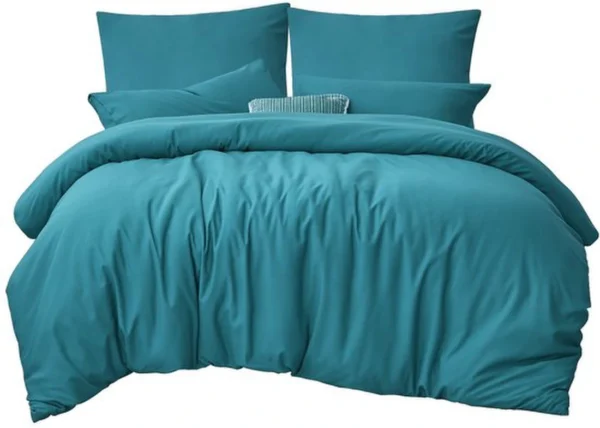 P-87213237172230-20260405104810.webp Unyqoos® Zachte en ademende turquoise beddengoedset van microvezel voor elk seizoen