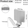 P-87213237181452-20260406120121.webp Unyqoos® Set van 30 zelfklevende roestvrijstalen wandhaken voor diverse ruimtes