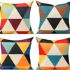 P-87213237181900-20260406113853.webp Unyqoos® Set van 4 kleurrijke kussenhoezen voor buiten en binnen met geometrisch patroon