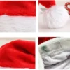 Unyqoos® Rode pluchen kerstmuts met LED-verlichting voor feestelijke gelegenheden
