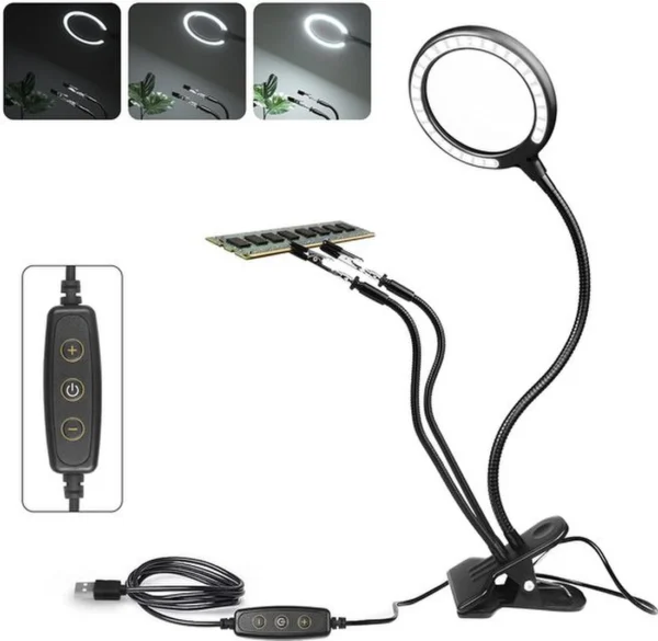 P-87213237238979-20260331100653.webp Unyqoos® Verstelbaar vergrootglas met LED-verlichting en klem voor diverse hobbyprojecten