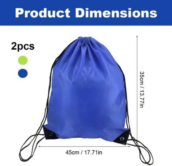 P-87213237248871-20260406084658.webp Unyqoos® Set van 2 waterdichte lichtgewicht sportzakken met koordsluiting voor diverse activiteiten