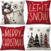 P-87213237258600-20260406113957.webp Unyqoos® Set van vier decoratieve kussenhoezen met kerstthema voor woonkamer en slaapkamer