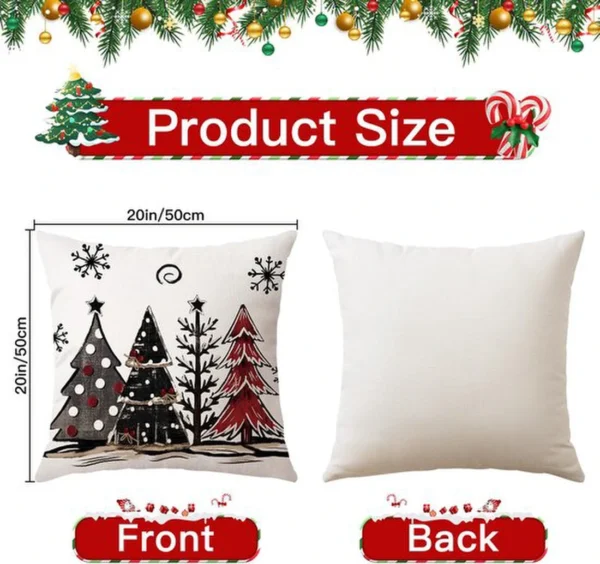 P-87213237258603-20260406114006.webp Unyqoos® Set van vier decoratieve kussenhoezen met kerstthema voor woonkamer en slaapkamer