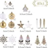 P-87213237262015-20260406093303.webp Unyqoos® Luxe set van 40 onbreekbare witgouden kerstballen voor sfeervolle decoratie