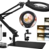 Unyqoos® Dimbare LED-vergrootlamp met verstelbare zwenkarm en sterke klem