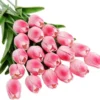 P-87213237327456-20260405141551.webp Unyqoos® Set van 15 Kunsttulpen met Keramische Vaas voor Decoratie en Sfeer