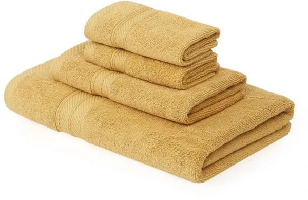 Unyqoos® Luxe 6-delige handdoekenset met omkeerbaar jacquard ontwerp in goud