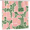 Unyqoos® Stijlvolle retro douchegordijn met abstracte bloemen en geometrische patronen