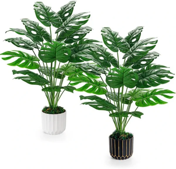 Unyqoos® Set van twee levensechte kunstplanten van 71 cm voor interieurdecoratie