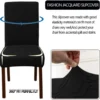 Unyqoos® Set van 4 elastische stoelhoezen voor eetkamer en keuken, wasbaar en