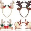 Unyqoos® Feestelijke haarband met rendiergewei en haarspelden voor kerst en carnaval