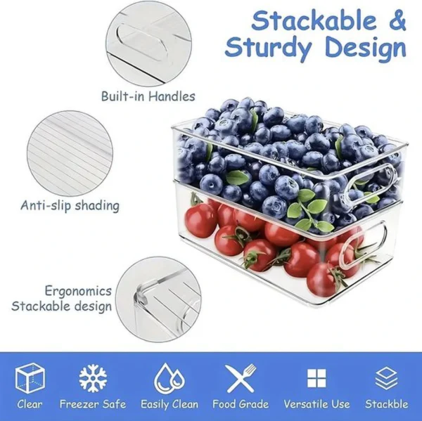 P-87213237414953-20260406095426.webp Unyqoos® Transparante en stapelbare opbergcontainers met handgrepen voor keuken en koelkast