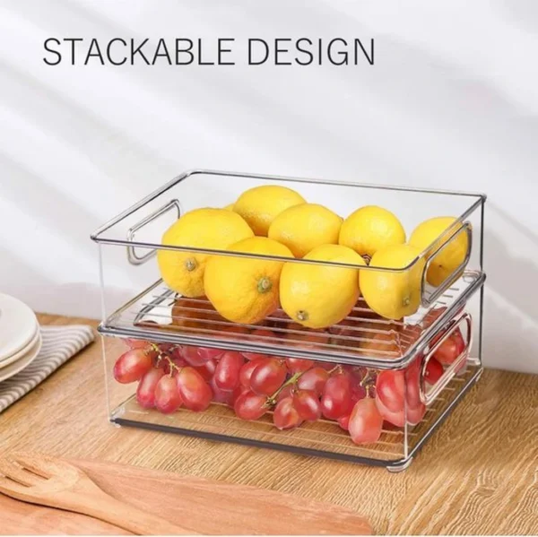 P-87213237414954-20260406095437.webp Unyqoos® Transparante en stapelbare opbergcontainers met handgrepen voor keuken en koelkast