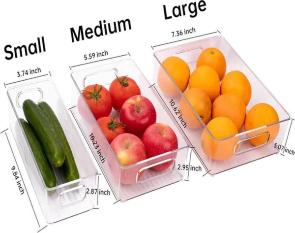 P-87213237414955-20260406095444.webp Unyqoos® Transparante en stapelbare opbergcontainers met handgrepen voor keuken en koelkast