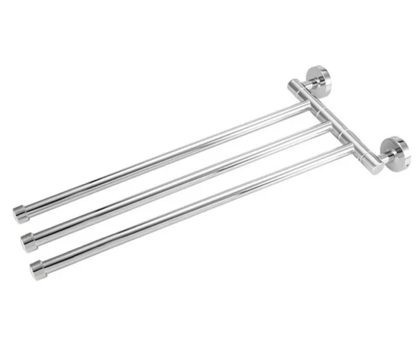 P-87213237426459-20260405182939.webp Unyqoos® Wandgemonteerde handdoekhouder met drie draaibare armen voor badkamer en keuken