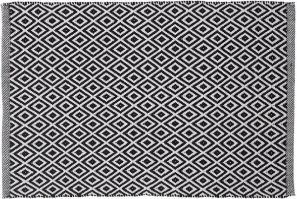 P-87213237429110-20260405135046.webp Unyqoos® Stijlvolle zwarte badmat met exotisch patroon voor badkamercomfort