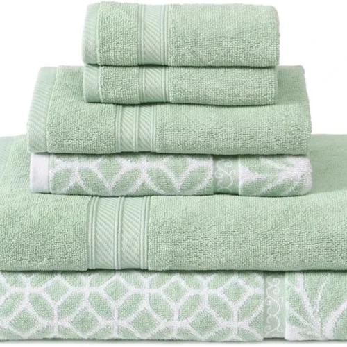 Unyqoos® Jacquard Handdoekenset van Zacht Katoen voor Luxe en Comfort in de Badkamer