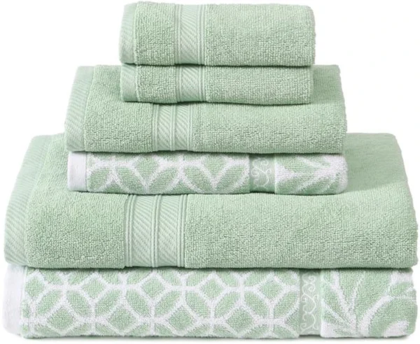 Unyqoos® Jacquard Handdoekenset van Zacht Katoen voor Luxe en Comfort in de Badkamer