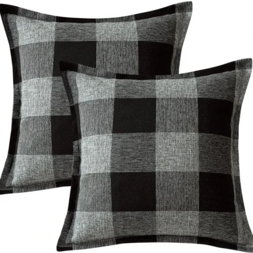 P-87213237456390-20260406112535.webp Unyqoos® Set van 2 stijlvolle geruite kussenslopen voor diverse interieurstijlen, 40 x 40 cm, decoratief en comfortabel