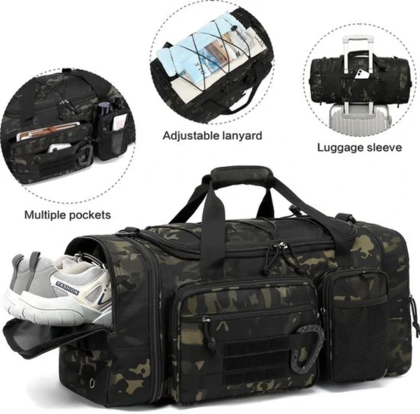 Unyqoos® Uitbreidbare sport- en reistas met schoenenvak en rugzakfunctie