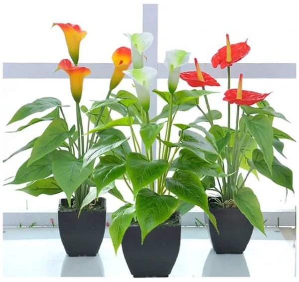 P-87213237503434-20260405142020.webp Unyqoos® Stijlvolle kunstmatige Calla-lelie in zwarte pot voor interieurdecoratie