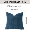 Unyqoos® Decoratieve blauwe kussensloop van zacht corduroy voor woonkamer en kantoor