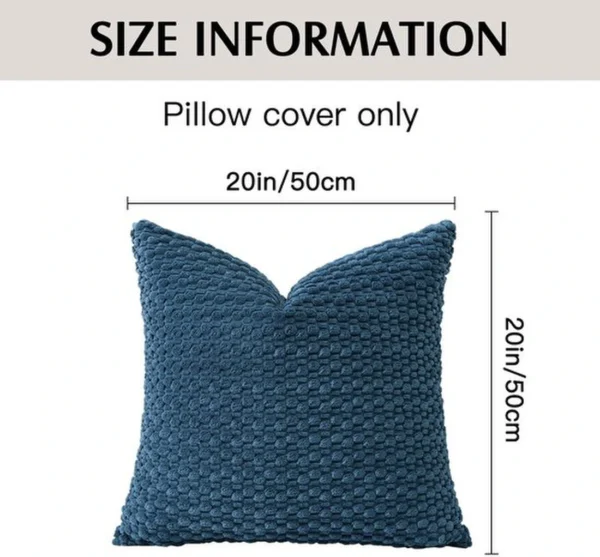 Unyqoos® Decoratieve blauwe kussensloop van zacht corduroy voor woonkamer en kantoor