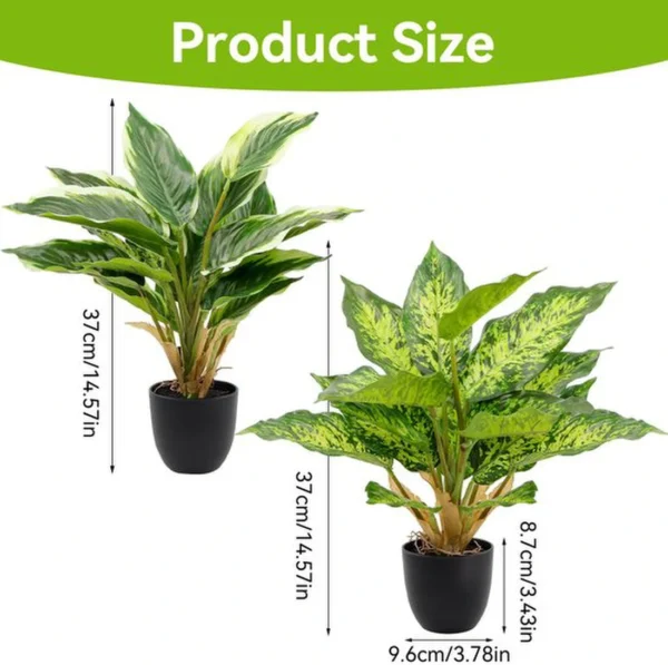 P-87213237529345-20260405142106.webp Unyqoos® Set van Twee Realistische Kunstplanten in Pot voor Diverse Binnenruimtes