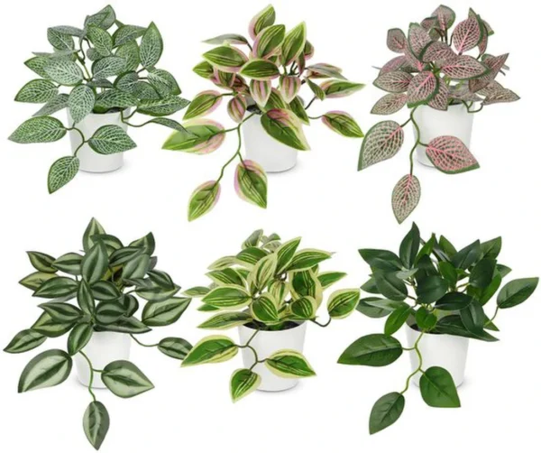 P-87213237547780-20260405142200.webp Unyqoos® Set van zes decoratieve kunstplanten voor elke ruimte in huis, 20 cm, 6 stuks