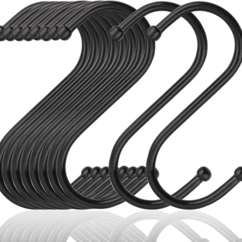 P-87213237570380-20260406121149.webp Unyqoos® Set van 20 zwarte S-haken voor veelzijdig ophangen in huis en tuin