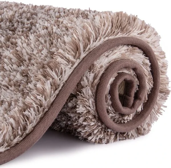 Unyqoos® Hoogpolige antislip badmat met zachte microvezels en waterabsorptie