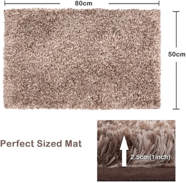Unyqoos® Hoogpolige antislip badmat met zachte microvezels en waterabsorptie
