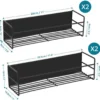 Unyqoos® Magnetisch Keuken Kruidenrek voor Koelkast - Set van 4 Zwarte Planken voor Ruimtebesparing