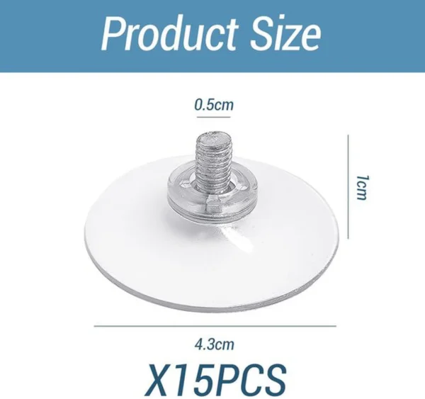 P-87213237585545-20260406121215.webp Unyqoos® Set van 15 waterdichte schroefzuignappen voor badkamer en woonkamer