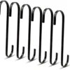 P-87213237596360-20260406121250.webp Unyqoos® Set van 6 sterke zwarte S-haken voor veelzijdig gebruik in huis