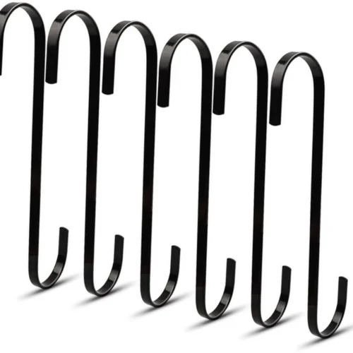 Unyqoos® Set van 6 sterke zwarte S-haken voor veelzijdig gebruik in huis