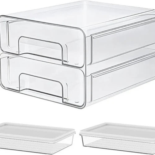 P-87213237608850-20260406100438.webp Unyqoos® Transparante set koelkastorganizers voor optimaal gebruik van ruimte in uw keuken
