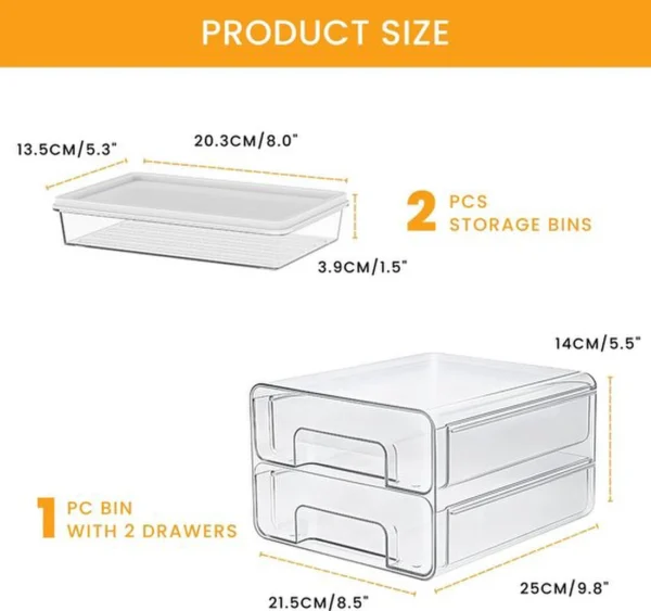 P-87213237608856-20260406100440.webp Unyqoos® Transparante set koelkastorganizers voor optimaal gebruik van ruimte in uw keuken
