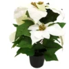Unyqoos® Realistisch ogende witte kerstster in pot voor feestelijke decoratie