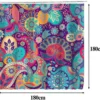Unyqoos® Waterafstotende bloemen douchegordijn met haken en schimmelbestendig polyester