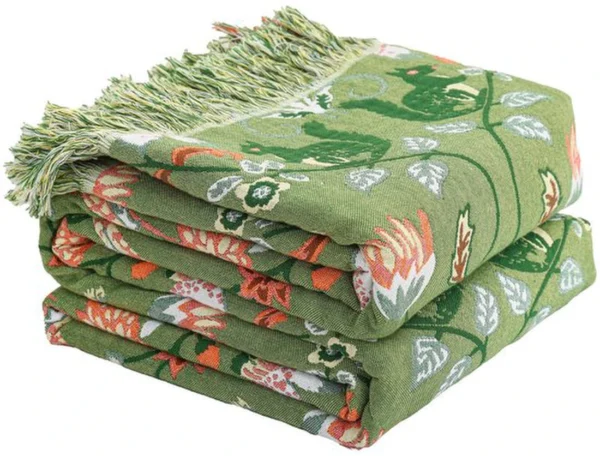 P-87213237625680-20260405104307.webp Unyqoos® Omkeerbare katoenen deken met eekhoornpatroon voor bed, bank of stoel