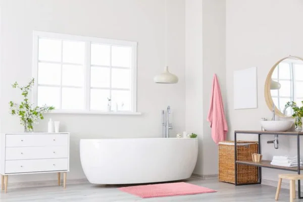 Unyqoos® Zachte en Rutschfeste Badmat in Roze, 45 x 75 cm, Perfect voor Elke Badkamer