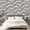 Unyqoos® Zelfklevend behang met steenlook voor een rustieke en vintage uitstraling