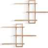 P-87213237670444-20260406082602.webp Unyqoos® Set van drie zwevende wandplanken van eikenhout voor woonkamer en slaapkamer
